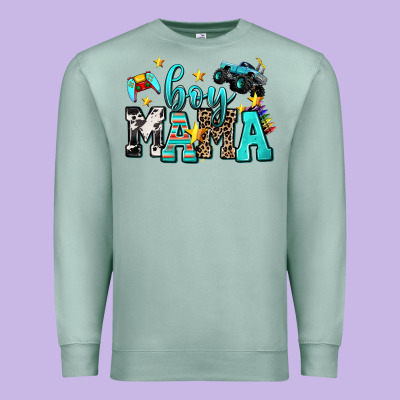 Boy Mama Premium Sweatshirt Designed By Adodesignshop