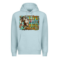 Blue Mist live love ride horse Premium Hoodie - LillyAllenDesigns