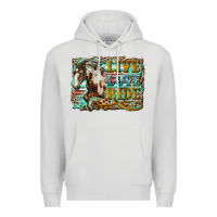 Dove Grey live love ride horse Premium Hoodie - LillyAllenDesigns