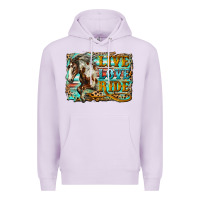 Lilac live love ride horse Premium Hoodie - LillyAllenDesigns