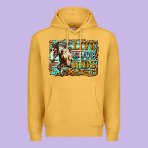 Live Love Ride Horse Premium Hoodie Designed By Lillyallendesigns