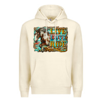 Sandshell live love ride horse Premium Hoodie - LillyAllenDesigns