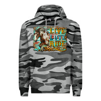 Slate Camo live love ride horse Premium Hoodie - LillyAllenDesigns