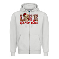 Love Never Dies Skull Zipper Hoodie | Teevron