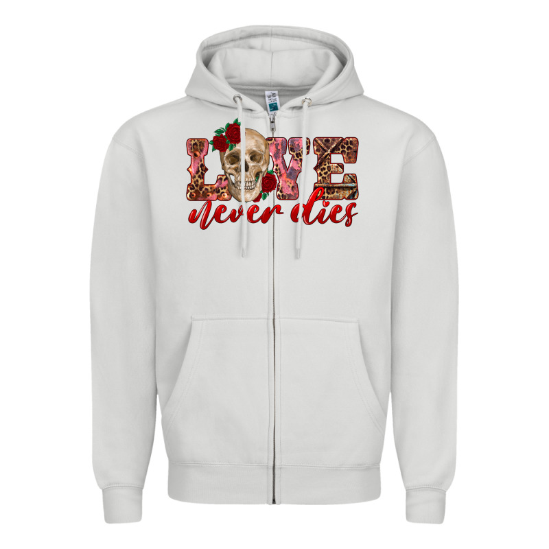 Love Never Dies Skull Zipper Hoodie by RanaPortraitStore | Teevron