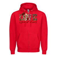 Red love never dies skull Zipper Hoodie - RanaPortraitStore