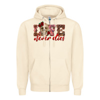 Sandshell love never dies skull Zipper Hoodie - RanaPortraitStore
