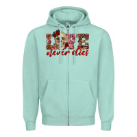 Seafoam love never dies skull Zipper Hoodie - RanaPortraitStore