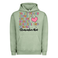 Pigment Oil Green to the person behind me Urban Hoodie - MaliasSmallBusiness
