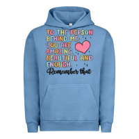 Pigment Pebble Blue to the person behind me Urban Hoodie - MaliasSmallBusiness