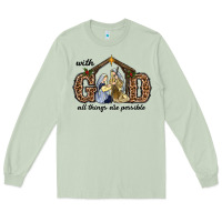Matcha With God All Things Are Possible Long Sleeve Tee - RanaPortraitStore