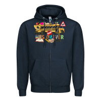 Navy best bus driver ever Zipper Hoodie - texasbilliewilder