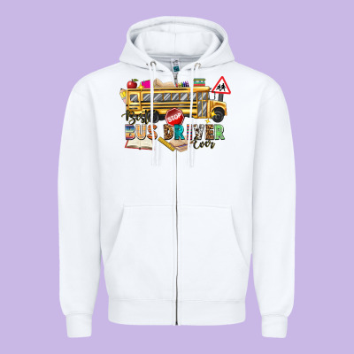 Best Bus Driver Ever Zipper Hoodie Designed By Texasbilliewilder