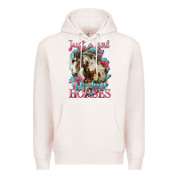 Pale Pink just a girl who loves horses mustang Premium Hoodie - LillyAllenDesigns