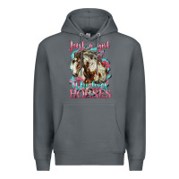 Rock just a girl who loves horses mustang Premium Hoodie - LillyAllenDesigns