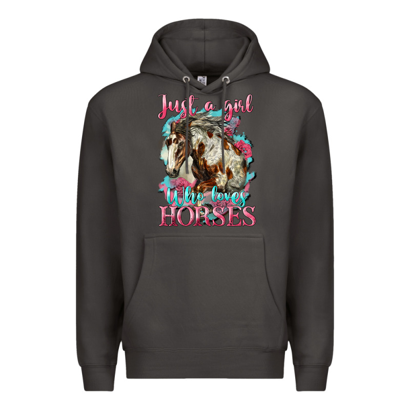 Just A Girl Who Loves Horses Mustang Premium Hoodie by LillyAllenDesigns | Teevron