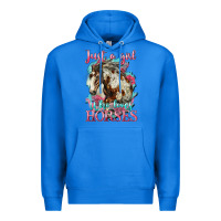 True Royal just a girl who loves horses mustang Premium Hoodie - LillyAllenDesigns
