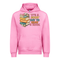 Fuchsia Pink it's a good day to read a book Urban Hoodie - MaliasSmallBusiness