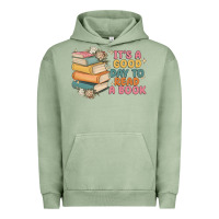 Pigment Oil Green it's a good day to read a book Urban Hoodie - MaliasSmallBusiness