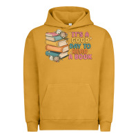 Pigment Peanut Butter it's a good day to read a book Urban Hoodie - MaliasSmallBusiness