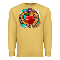 Antique Gold teacher heart pen Premium Sweatshirt - AdoDesignShop