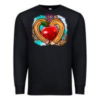 Black teacher heart pen Premium Sweatshirt - AdoDesignShop