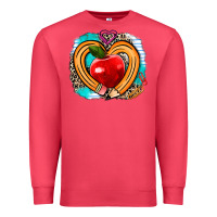 Cardinal teacher heart pen Premium Sweatshirt - AdoDesignShop