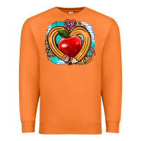 Carrot teacher heart pen Premium Sweatshirt - AdoDesignShop