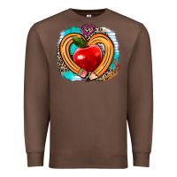 Chestnut teacher heart pen Premium Sweatshirt - AdoDesignShop