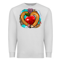 Dove Grey teacher heart pen Premium Sweatshirt - AdoDesignShop
