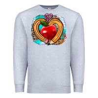 Heather Grey teacher heart pen Premium Sweatshirt - AdoDesignShop