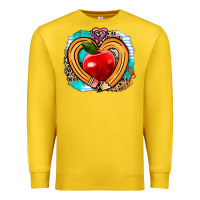 Lemon teacher heart pen Premium Sweatshirt - AdoDesignShop