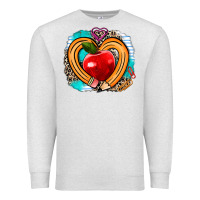 Oatmeal Heather teacher heart pen Premium Sweatshirt - AdoDesignShop