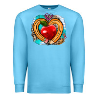 Ocean Blue teacher heart pen Premium Sweatshirt - AdoDesignShop