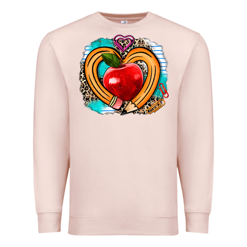 Teacher Heart Pen Premium Sweatshirt by AdoDesignShop | Teevron