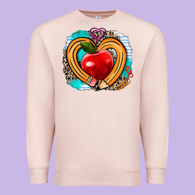 Teacher Heart Pen Premium Sweatshirt Designed By Adodesignshop