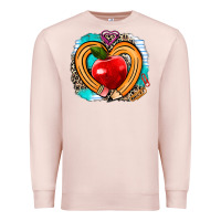 Pale Pink teacher heart pen Premium Sweatshirt - AdoDesignShop