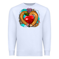 White teacher heart pen Premium Sweatshirt - AdoDesignShop