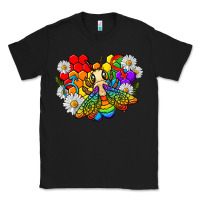Black pride bee with daisy lgbtq Classic Tee - texasbilliewilder