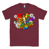Burgundy pride bee with daisy lgbtq Classic Tee - texasbilliewilder