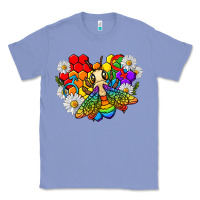 Colony Blue pride bee with daisy lgbtq Classic Tee - texasbilliewilder