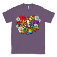 Lavender pride bee with daisy lgbtq Classic Tee - texasbilliewilder