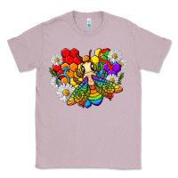 Lilac pride bee with daisy lgbtq Classic Tee - texasbilliewilder