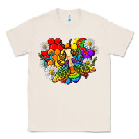 Natural pride bee with daisy lgbtq Classic Tee - texasbilliewilder