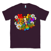 Plum pride bee with daisy lgbtq Classic Tee - texasbilliewilder