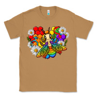 Toasted Coconut pride bee with daisy lgbtq Classic Tee - texasbilliewilder