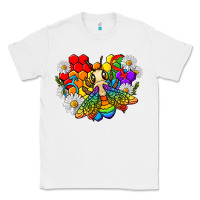 White pride bee with daisy lgbtq Classic Tee - texasbilliewilder