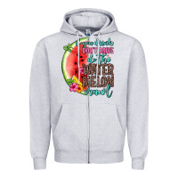 Heather Grey if you drink don t drive do the watermelon crawl Zipper Hoodie - Zillion Design Studio