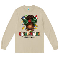 Mushroom educational coordinator life afro messy bun Long Sleeve Tee - texasbilliewilder