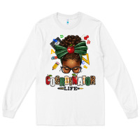 White educational coordinator life afro messy bun Long Sleeve Tee - texasbilliewilder